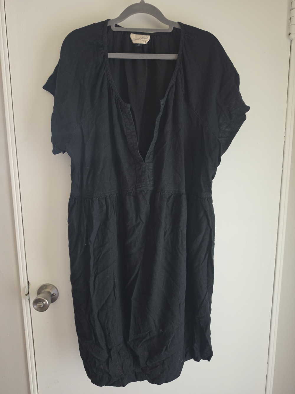 Universal Thread Black Linen Dress 2X